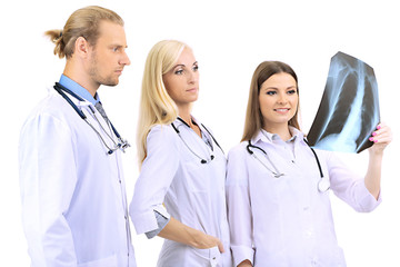 Fototapeta premium Medical workers isolated on white