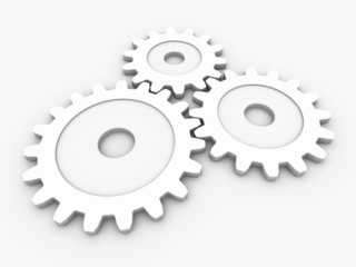 three gear to place concepts with clipping path