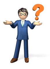 Businessman confused