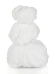 Wadding isolated on white