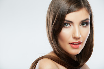 Naklejka premium Woman hair style fashion portrait.