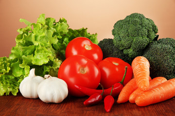Composition of different vegetables