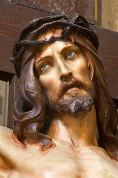 Antwerp - Jesus on the cross statue from Joriskerk