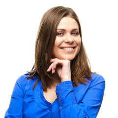 Fototapeta premium Smiling business woman isolated portrait