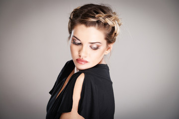 Fototapeta premium Woman hair style portrait