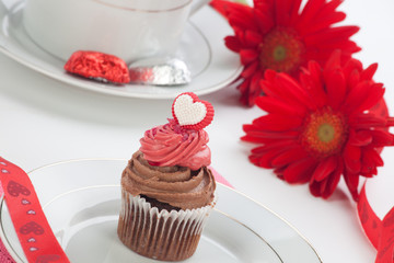 Chocolate Cupcake for Valentine Day