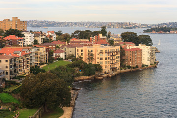 Fototapeta na wymiar residential houses in Kirribilli suburb in Sydney