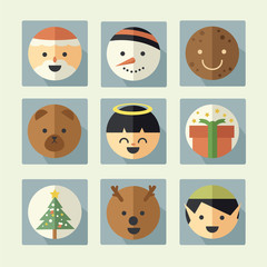 Christmas icon set