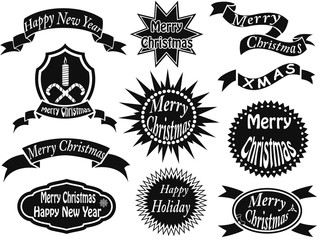 black christmas labels