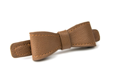 leather bow isolated
