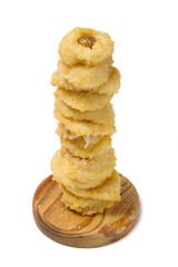 Squid rings fried in tempura.