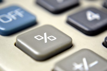 Calculator Focus on Percentage Sign