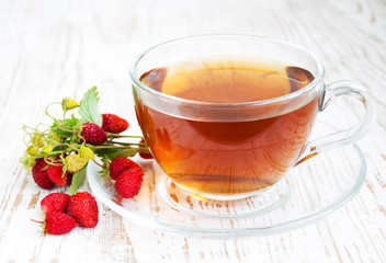 Tea and wild strawberries