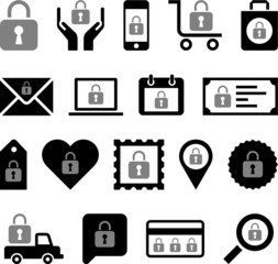 Conceptual Padlock icons