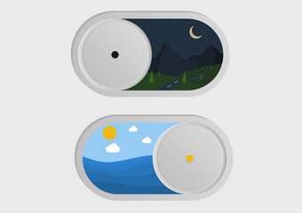 User interface toggle Switch on off day and night
