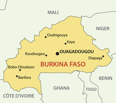 Burkina Faso - vector map