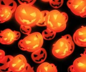 Scary Pumpkins Halloween Backdrop
