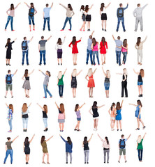 Collection pointing people.