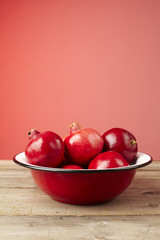 Red pomegranate fruit