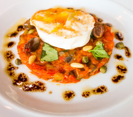 french dish on the table .