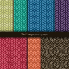 Seamless patterns knitting style