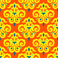 Orange seamless pattern vector