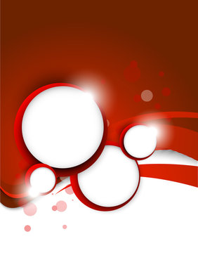 Red background with circles