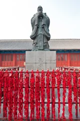 Foto op Canvas Confucius statue in Beijing Guozijian (Imperial Academy) © Fotokon