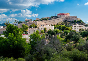 View of the Dalt Vila of Eivissa. Spain