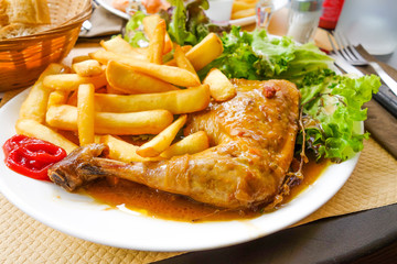 Chicken with sauce