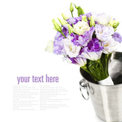 Beautiful eustoma flowers  bouquet