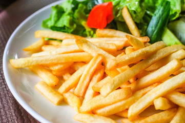 Golden French fries