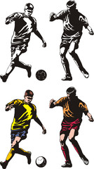 Fototapeta na wymiar soccer, football - two players