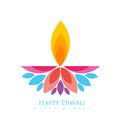 colorful diwali diya