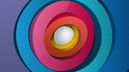 ring form composition for graphic design