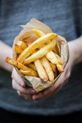 Freshly baked french fries