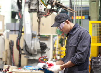 Industrial engineer in factory