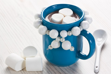 Hot chocolate with marshmallow