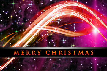 fantastic christmas wave design with snowflakes and stars