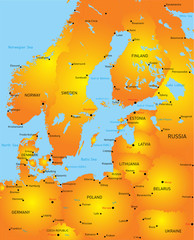 Fototapeta premium Baltic region countries