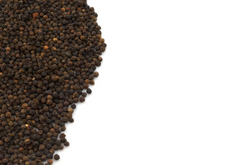 Black pepper isoalted on white background