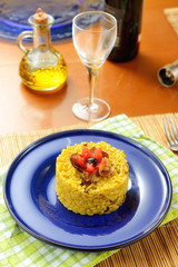Risotto giallo con i funghi