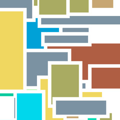 Retro abstract background, geometric shapes illustration.