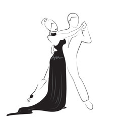 Dancing Couple - Isolated On White Background - Vector