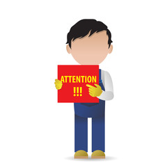 Very Detailed Drawn Transport Worker - Isolated On White