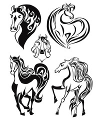 silhouettes of horses. set 1 © Art14