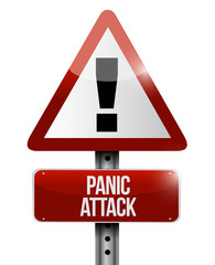 panic attack road sign illustration design