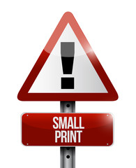 small print road sign illustration design