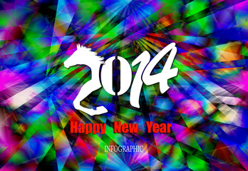The New Year Horse. Calendar 2014