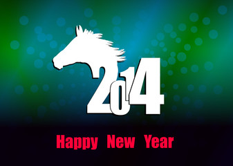 The New Year Horse. Calendar 2014